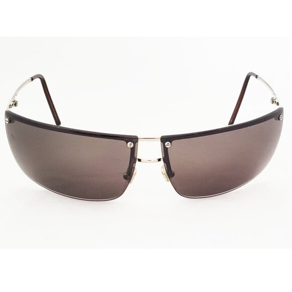 Gucci Womens GG 2653 S YB7 Vintage 90s Rectangle Semi Rimless Wrap Sunglasses - Picture 4 of 13